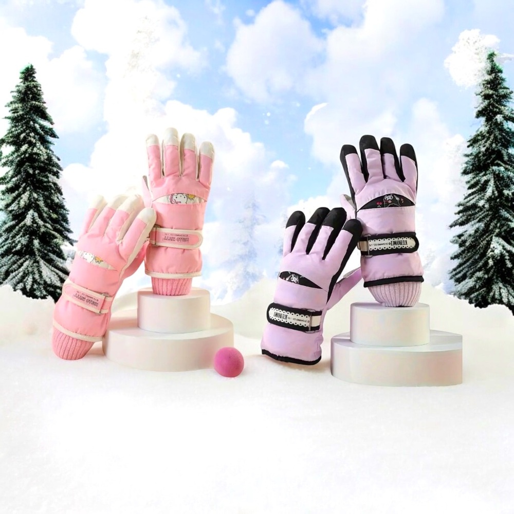Peek-a-boo - Hello Kitty - Kuromi - Ski Gloves - Touchscreen - Youth M/L